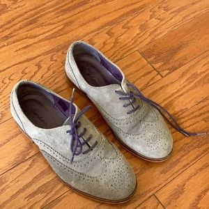 Boden gray suede dress shoes